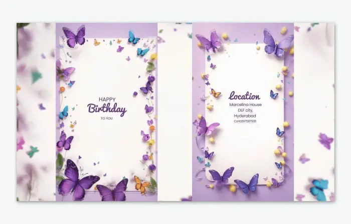 Interactive 3D Butterfly Theme Birthday Card Stunning Instagram Story